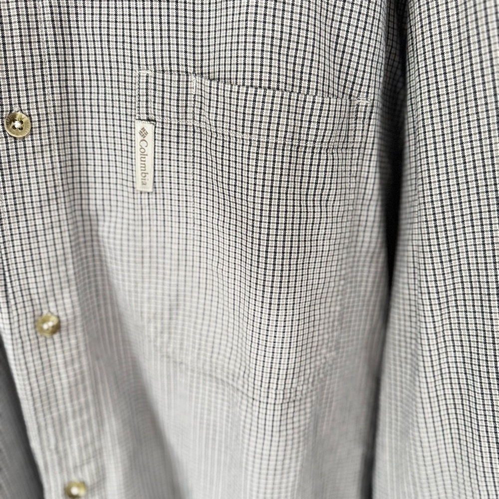 Columbia Men's Gray and White Patterned Shirt - Picture 3 of 8